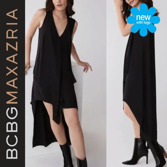 NWT 🦋 BCBGMAX black cocktail dress | Small - Picture 1 of 12